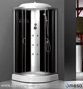 กระจกนิรภัยสีดำฝักบัว Enclosure พร้อมประตูบานเลื่อน