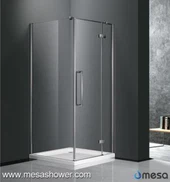 มุมออกแบบใหม่ที่ทันสมัยโมเดิร์น Frameless บานพับ Enclosure อาบน้ำสำหรับขาย