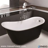 ชามอะคริลิคที่ทำจากแข็งปลอดสารพิษรูปไข่สีดำ