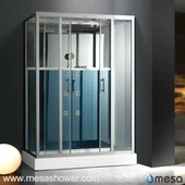 ห้องอาบน้ำฝักบัวรูปสี่เหลี่ยมผืนผ้าขนาดใหญ่ที่มีถาดต่ำ M-530-CY