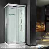 ห้องอาบน้ำฝักบัวแบบโมเดิร์นที่เรียบง่ายพร้อมเครื่องนวด BacK Jets MER-1355