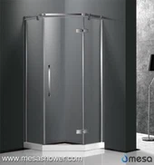 ใหม่รูปเพชรรูปร่างบานพับแฟชั่น Frameless ห้องอาบน้ำฝักบัว Enclosure