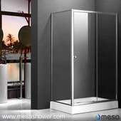 มุมกระจกห้องอาบน้ำ Enclosure ของบานเลื่อนประตูกับกรอบ