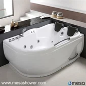 2017 การออกแบบที่ทันสมัยหรูหรา Whirlpool Hydro นวดอ่างอาบน้ำ ABS มุมห้องน้ำขาย