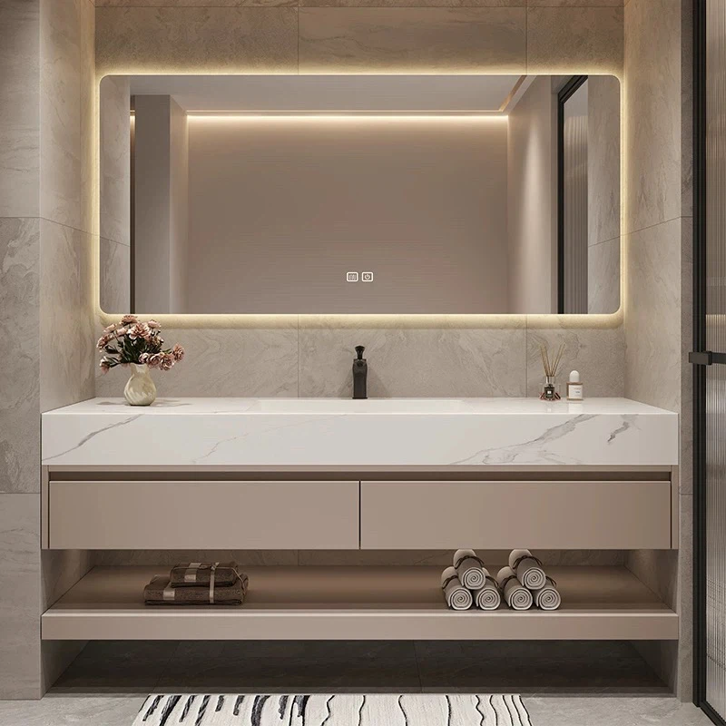 โต๊ะเครื่องแป้งห้องน้ำไม้ลอยน้ำ